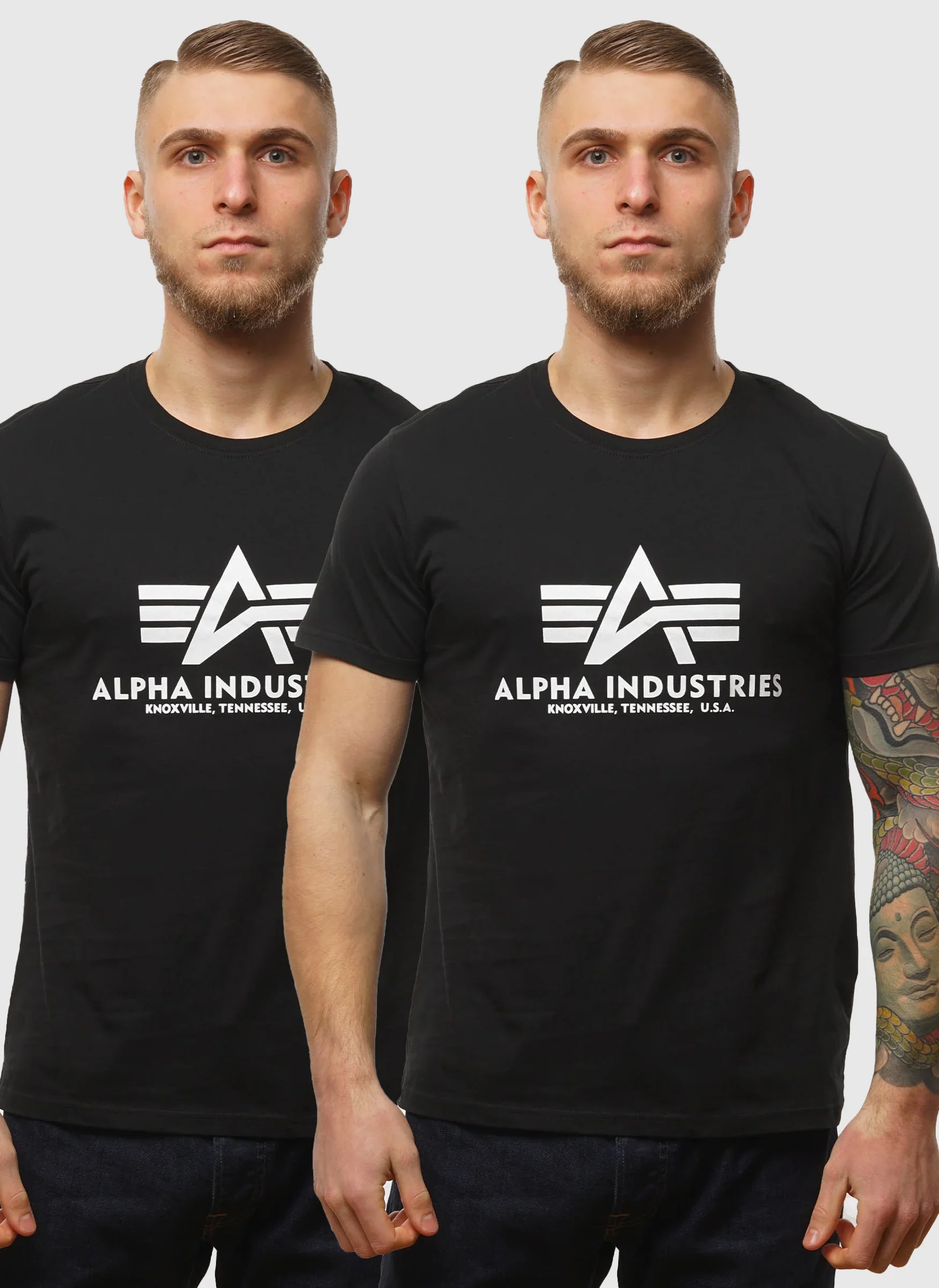 Basic Big Logo T-Shirt 2 Pack - Black