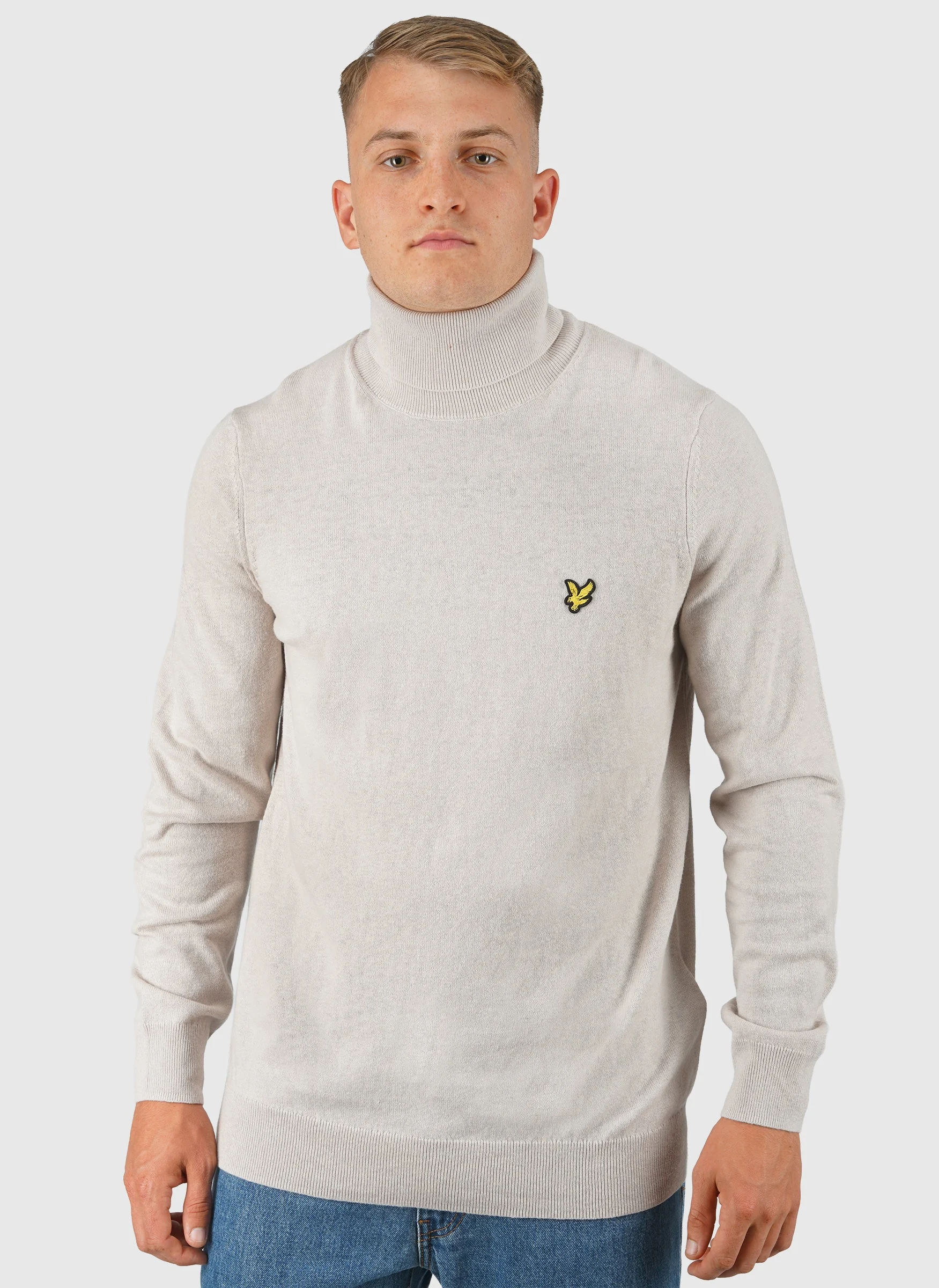 Cotton Merino Turtleneck Jumper - Cove