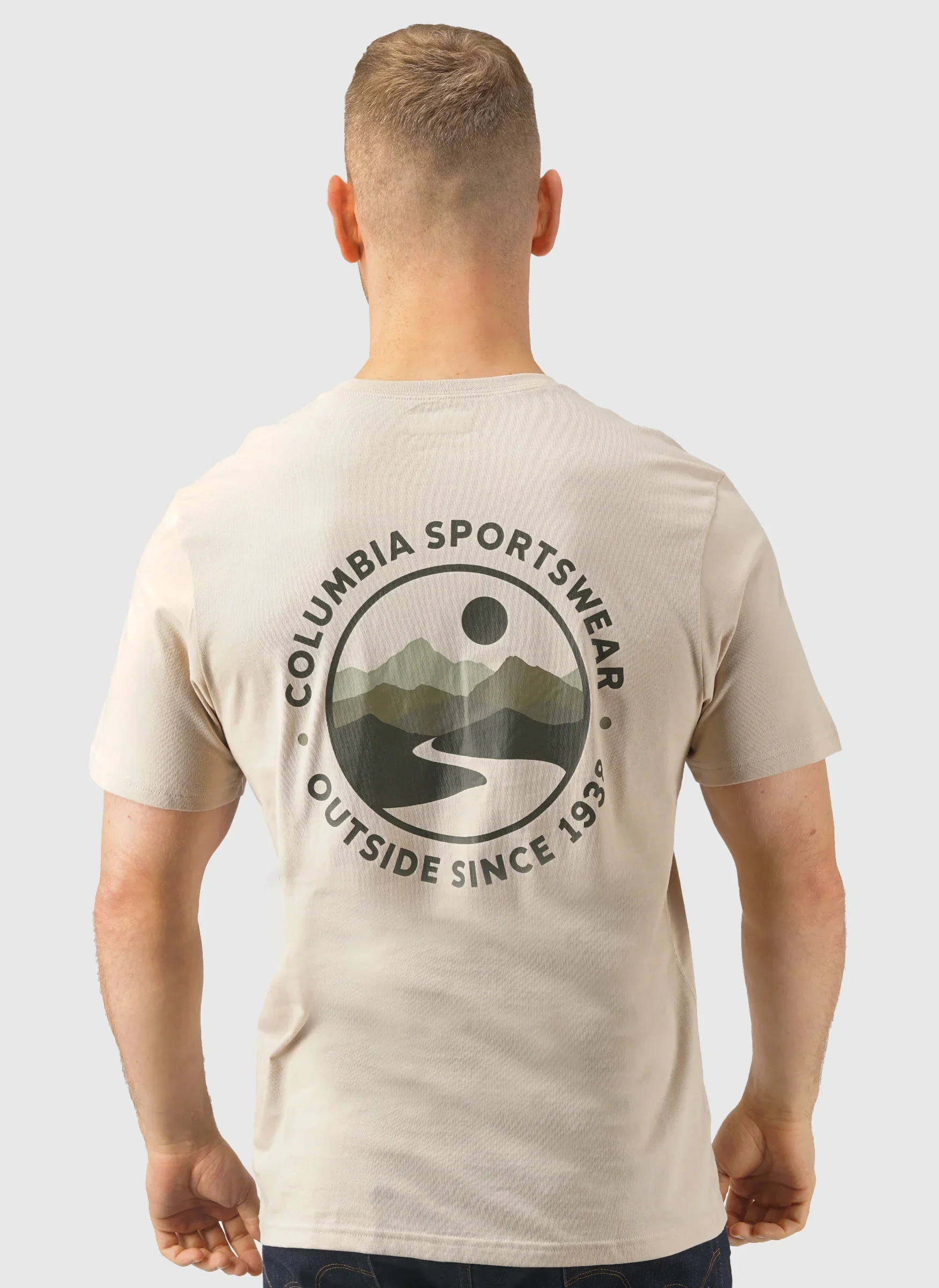 CSC Outdoor Back Graphic T-Shirt - Dark Stone Sco