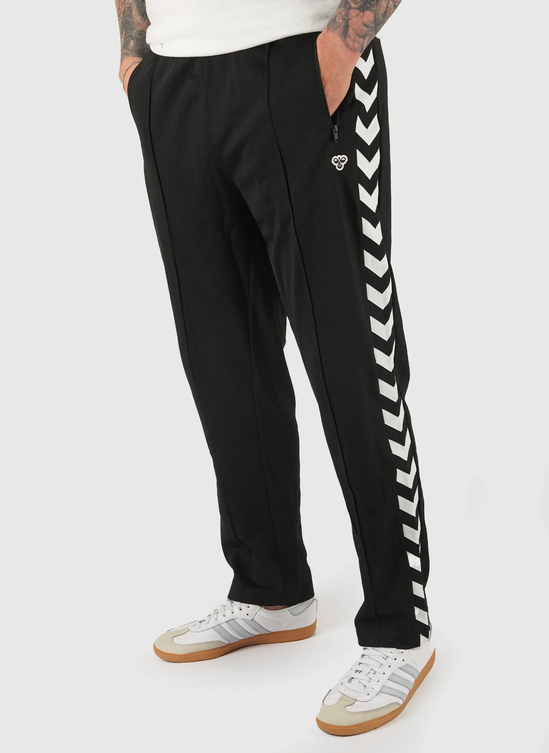 Regular Poly Pants - Black