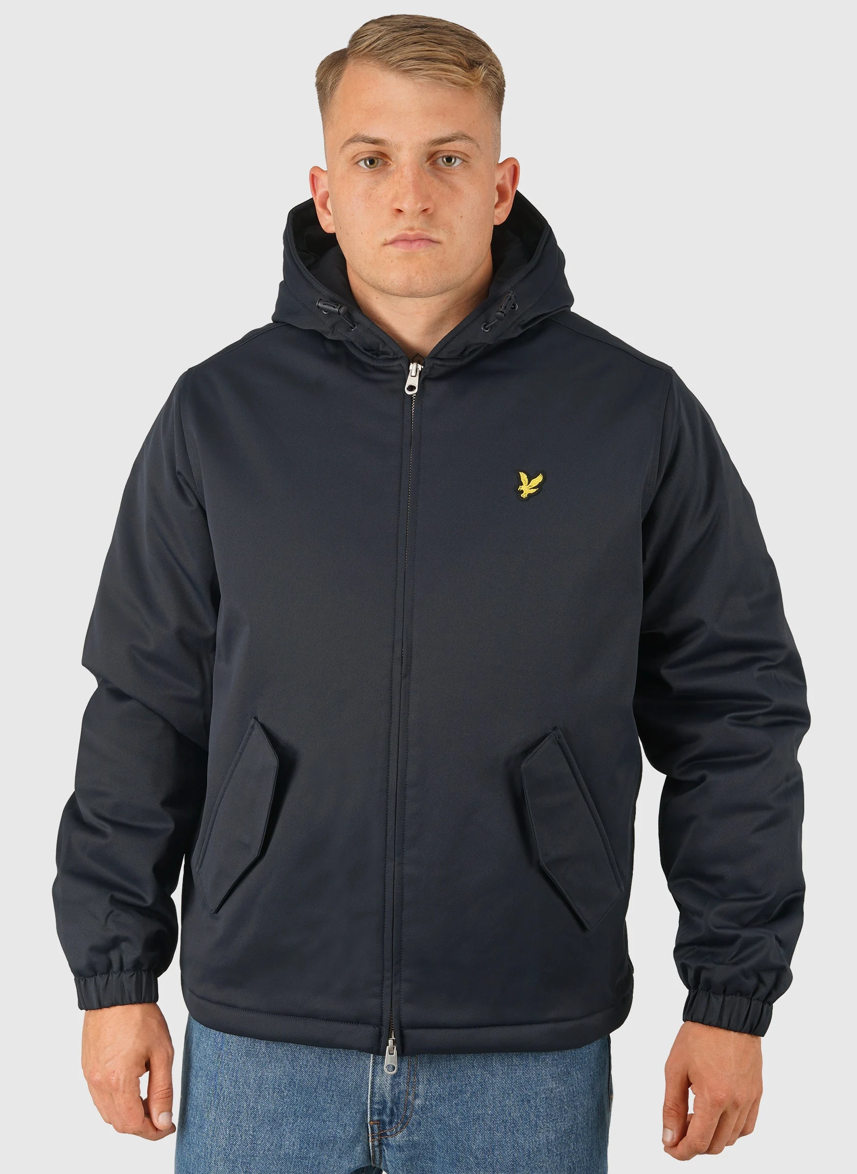 Padded Hooded Zip Through Jacket - Dark Navy