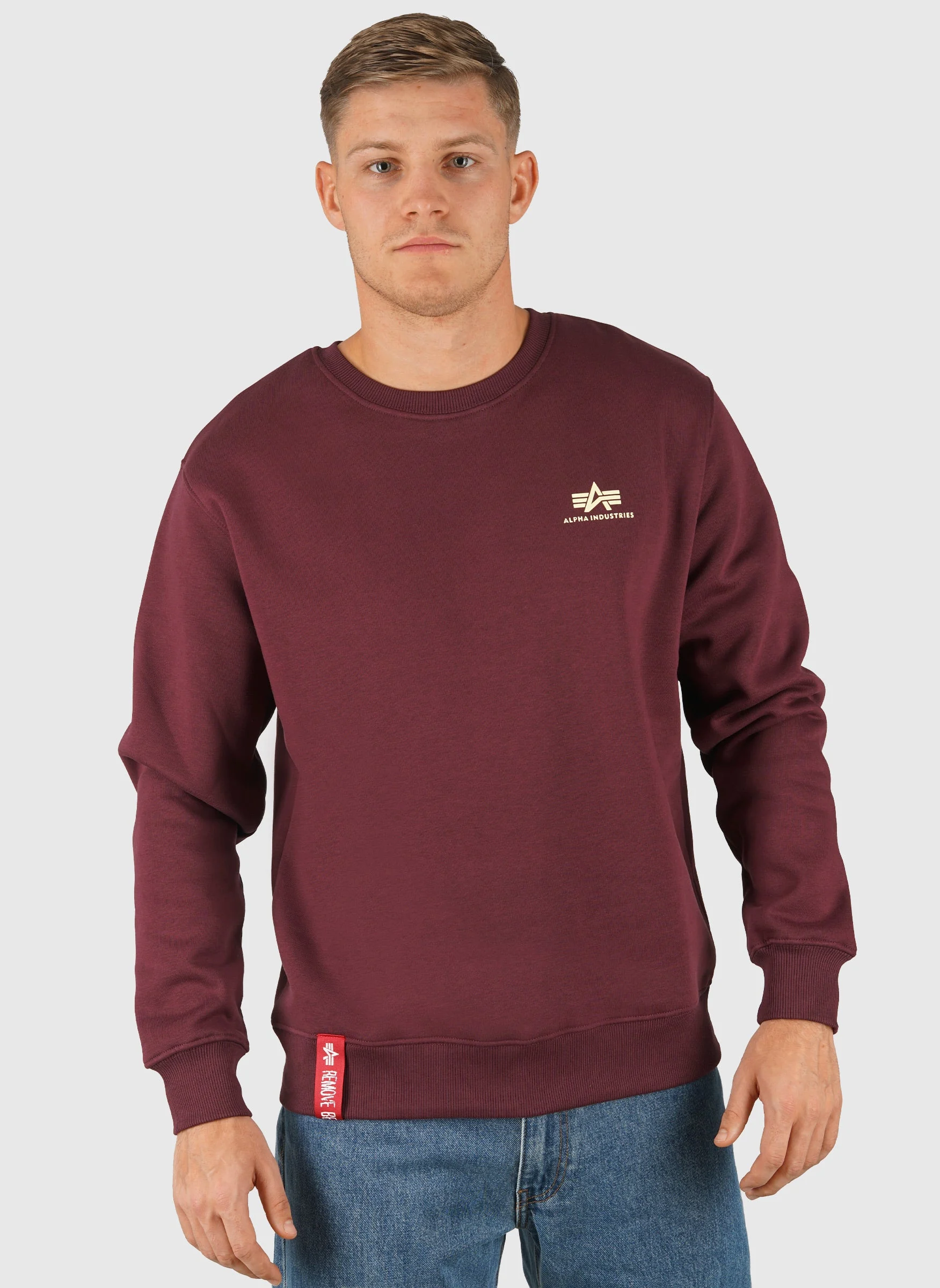 Basic Small Logo Sweatshirt - Dark Cherry