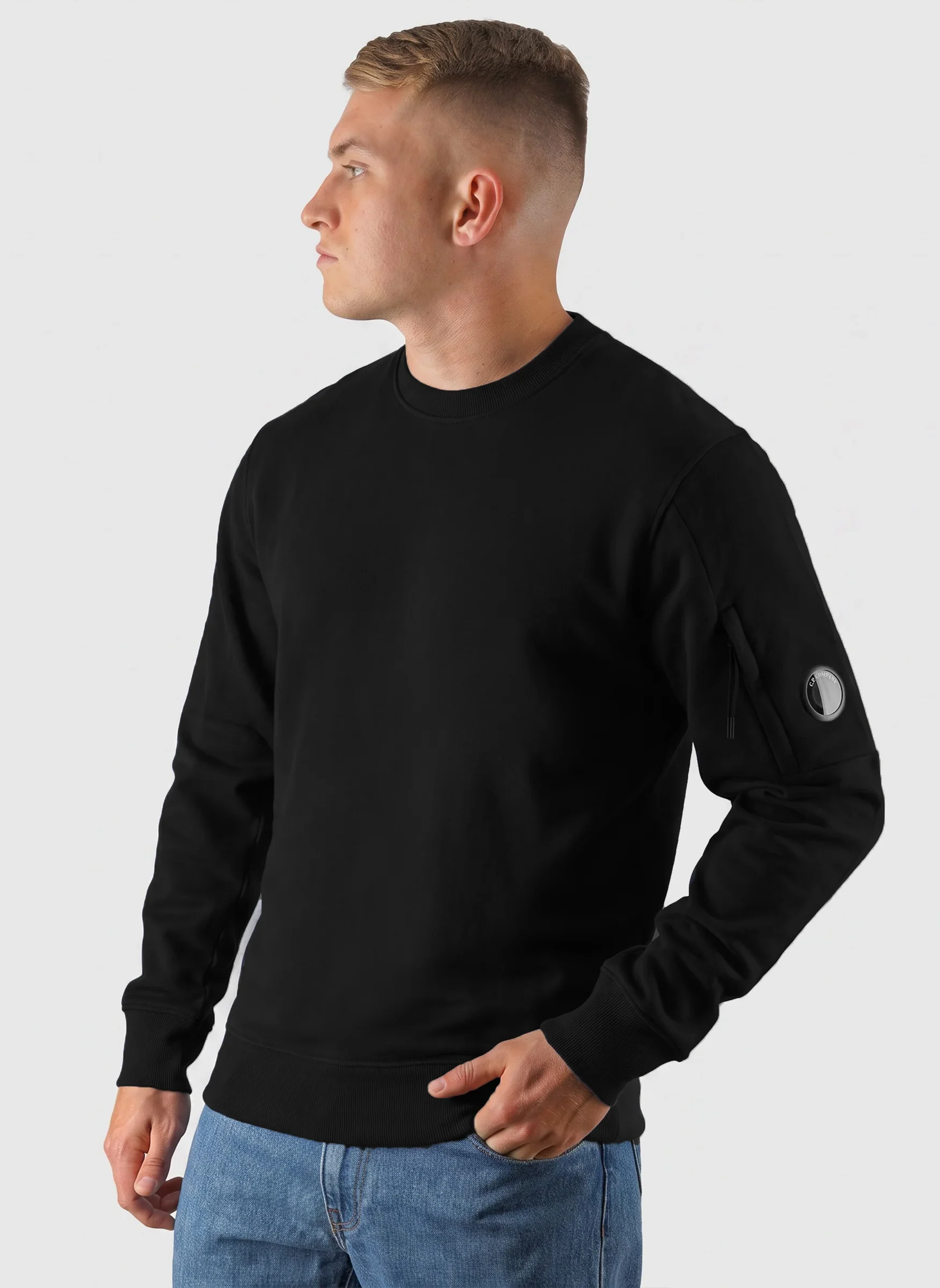 Lens Crew Neck Sweatshirt - Black