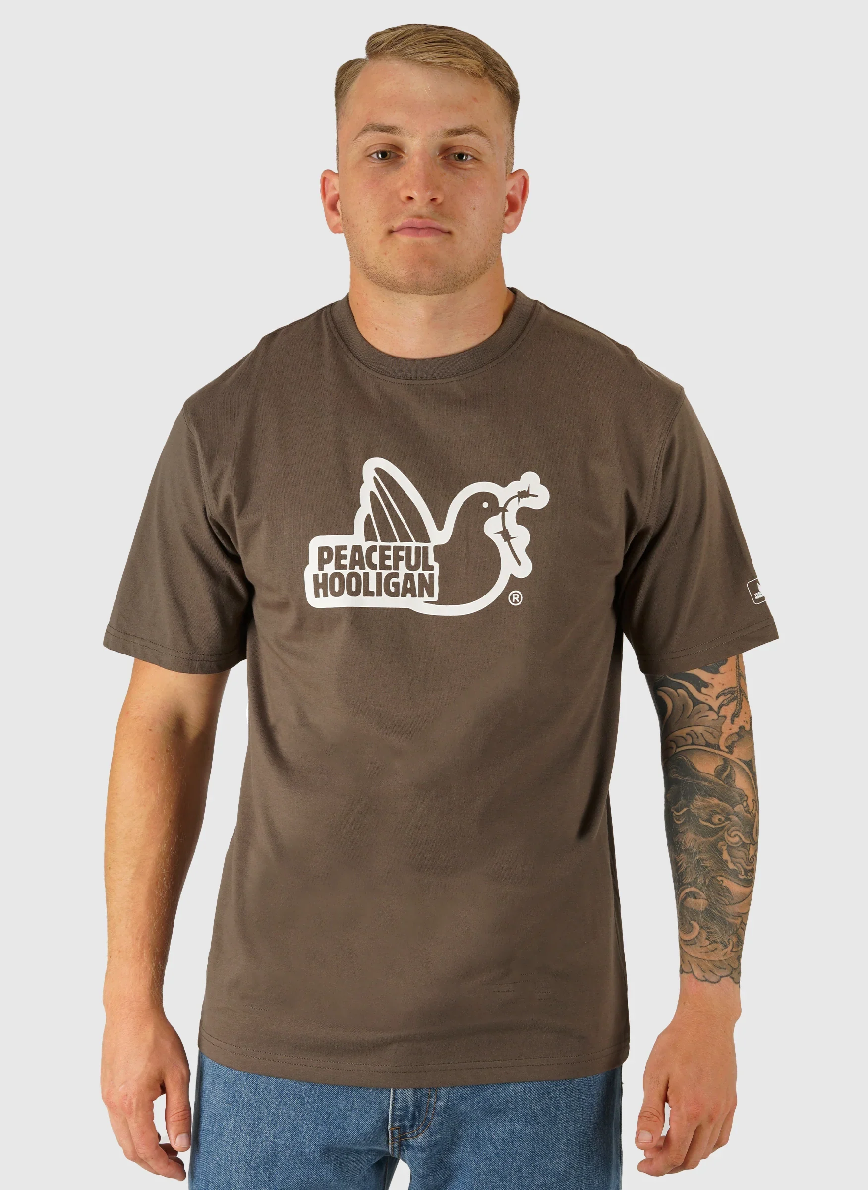 Outline Dove T-Shirt - Tarmac Grey