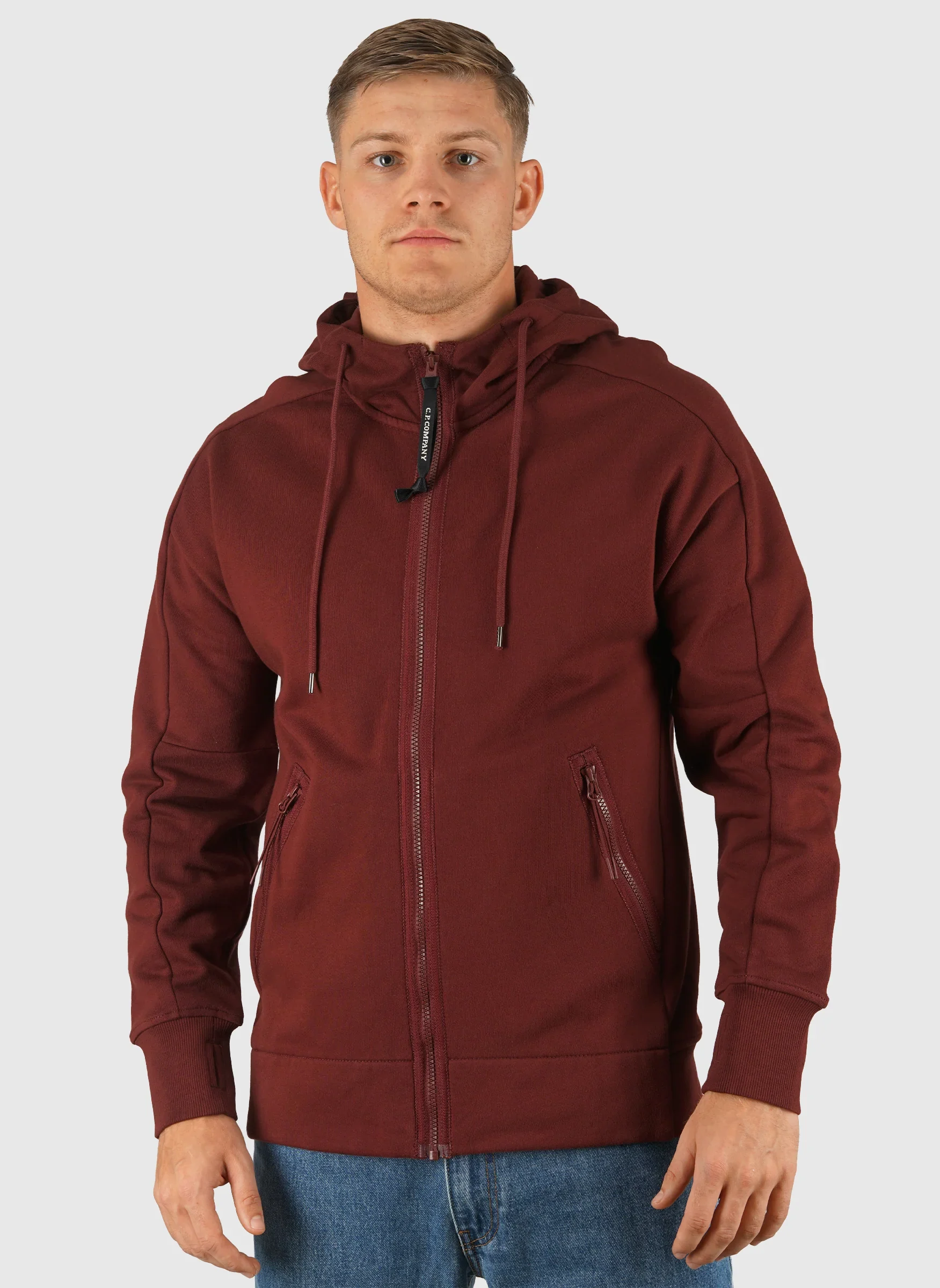 Goggle Sweatshirt Jacket - Andorra Red