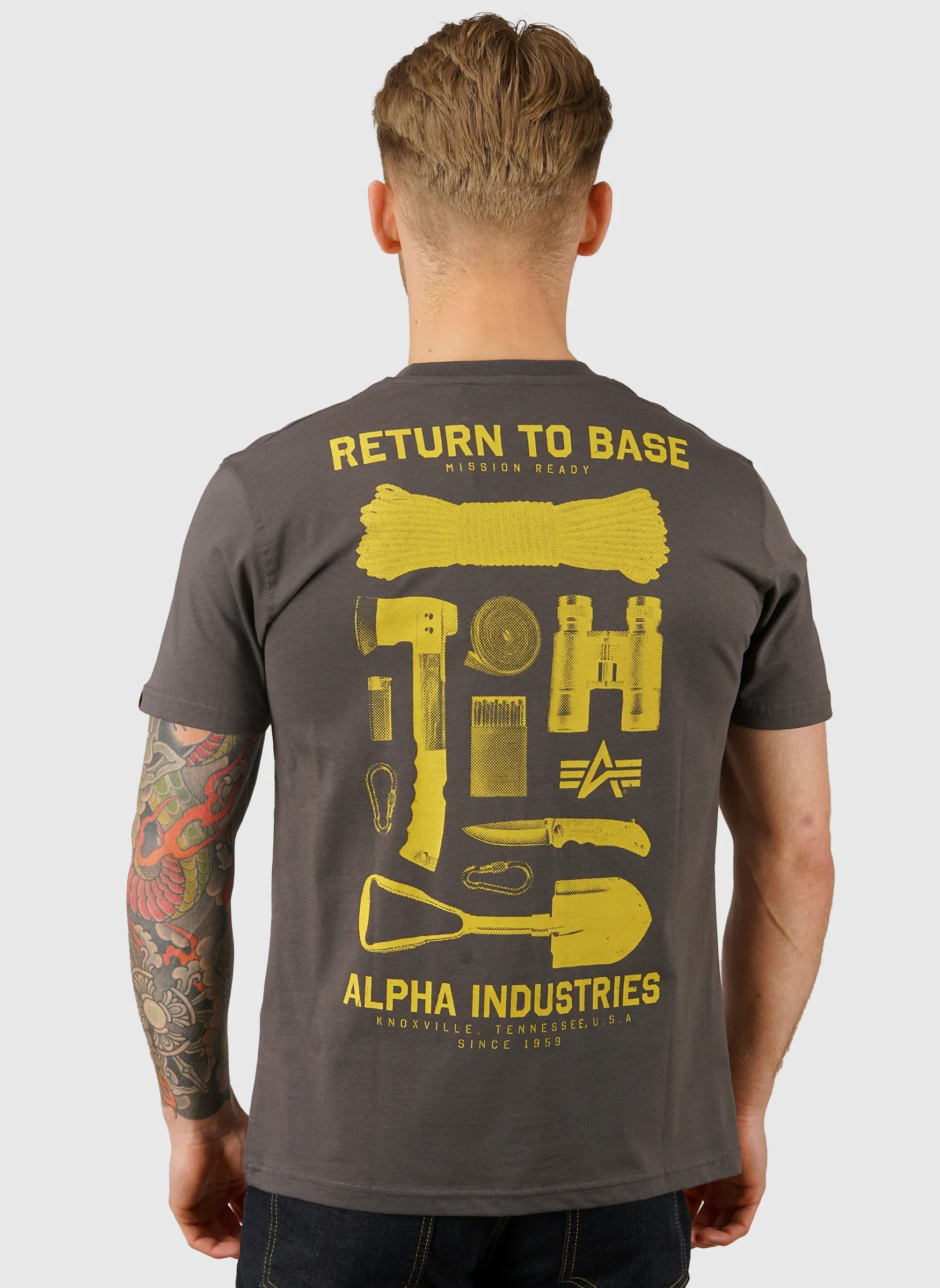 Return To Base T-Shirt - Vintage Grey