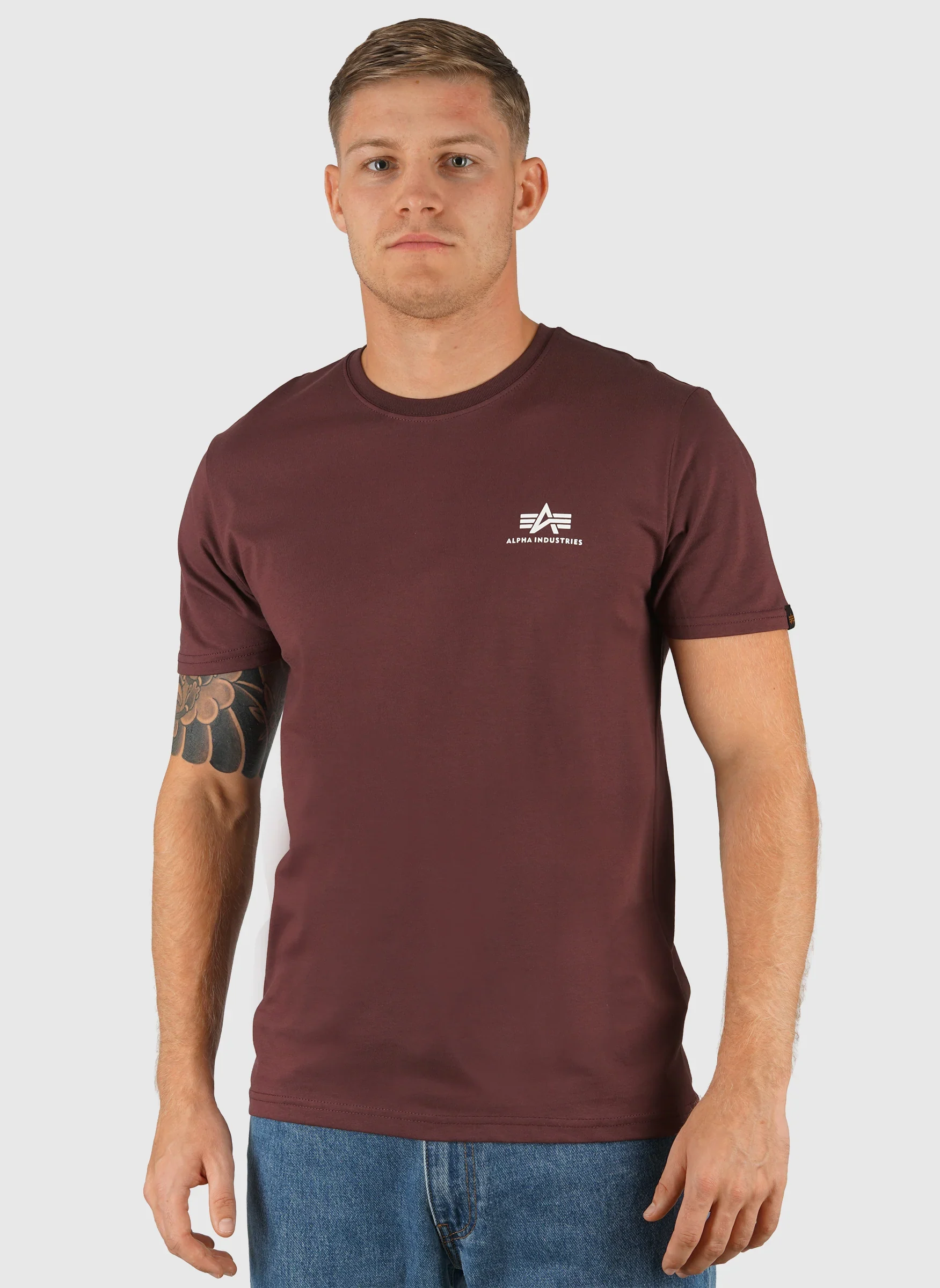 Basic Small Logo T-Shirt - Deep Maroon