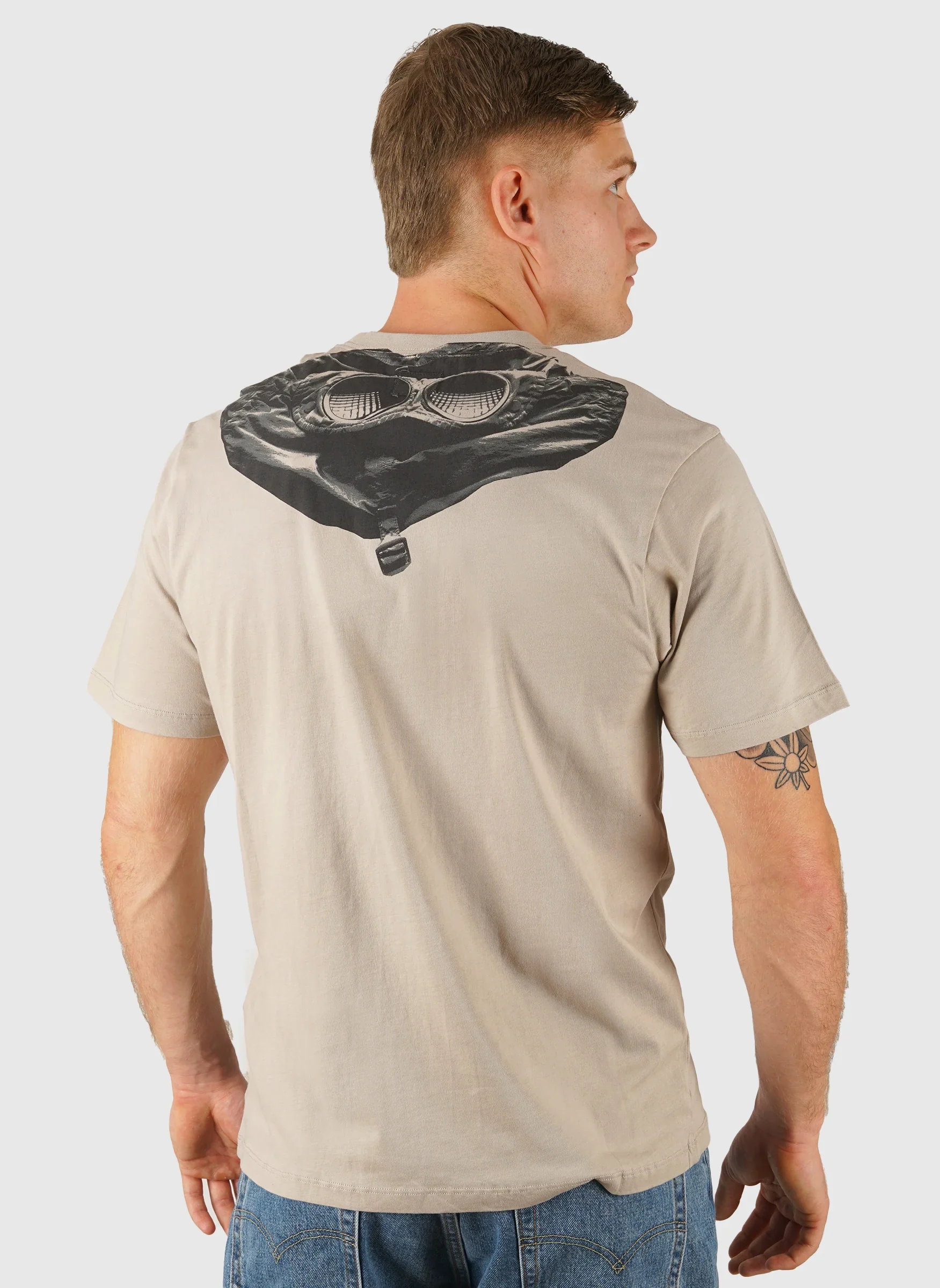 Jersey Goggle Graphic T-Shirt - Dove