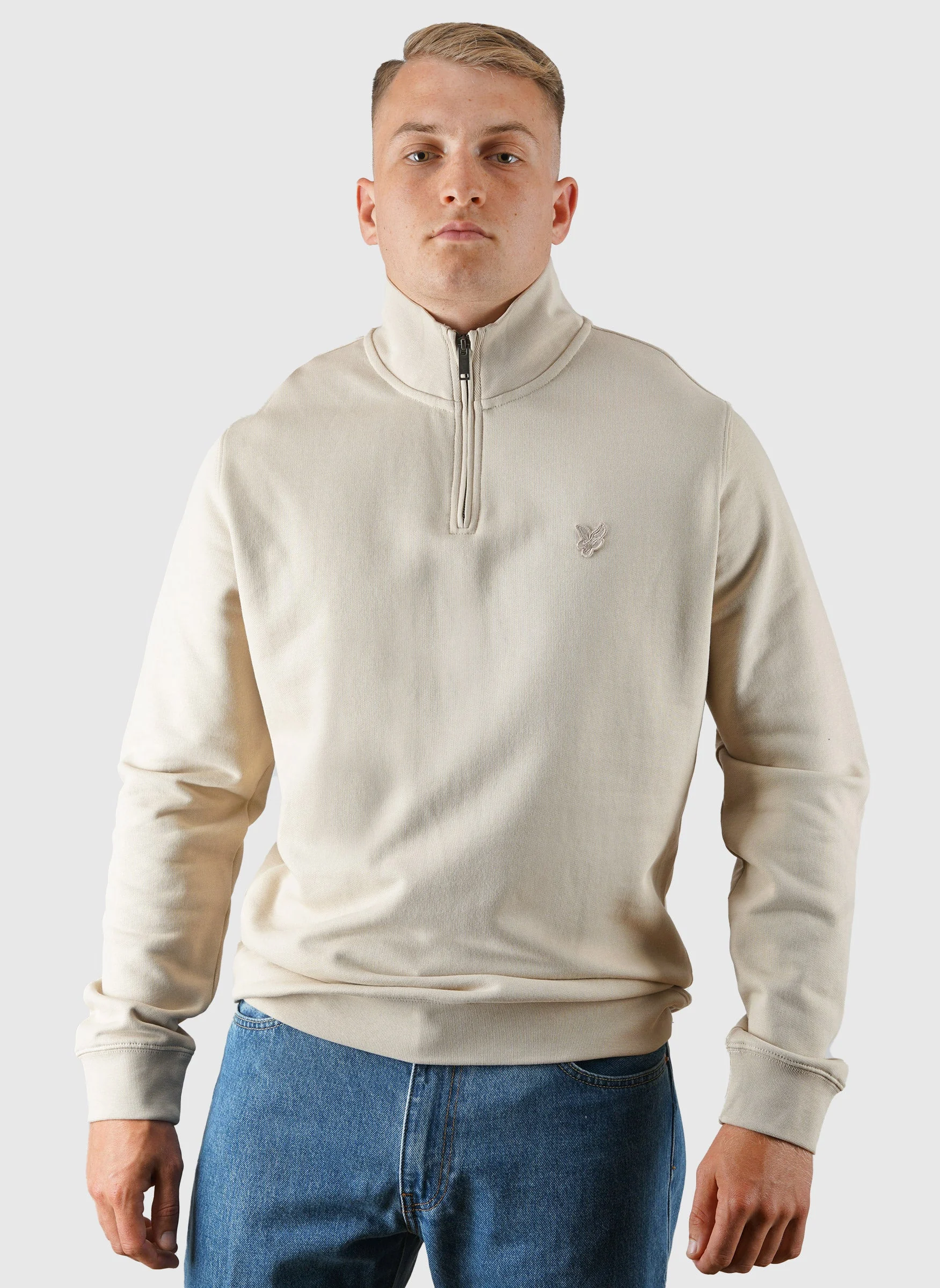 Superfine Quarter Zip Sweatshirt - Mask Grey