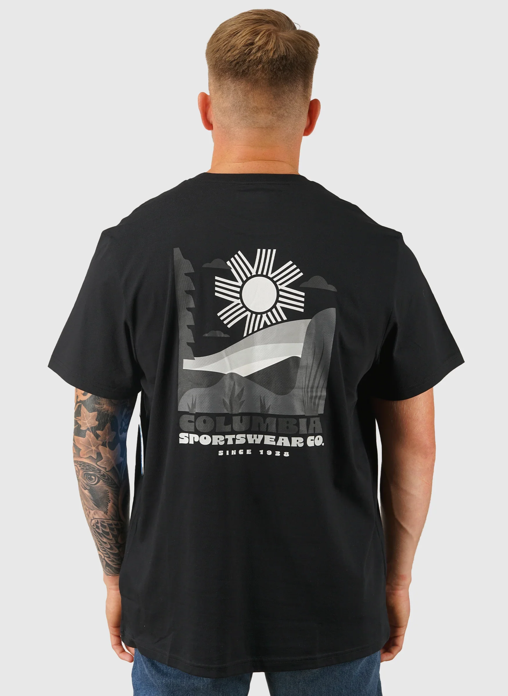 CSC Outdoor Back Graphic T-Shirt - Black Shining