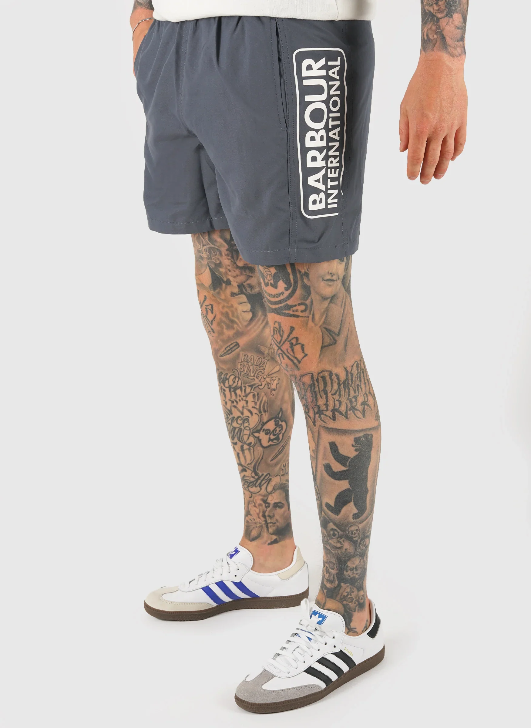 Large Logo Swim Shorts - Grey