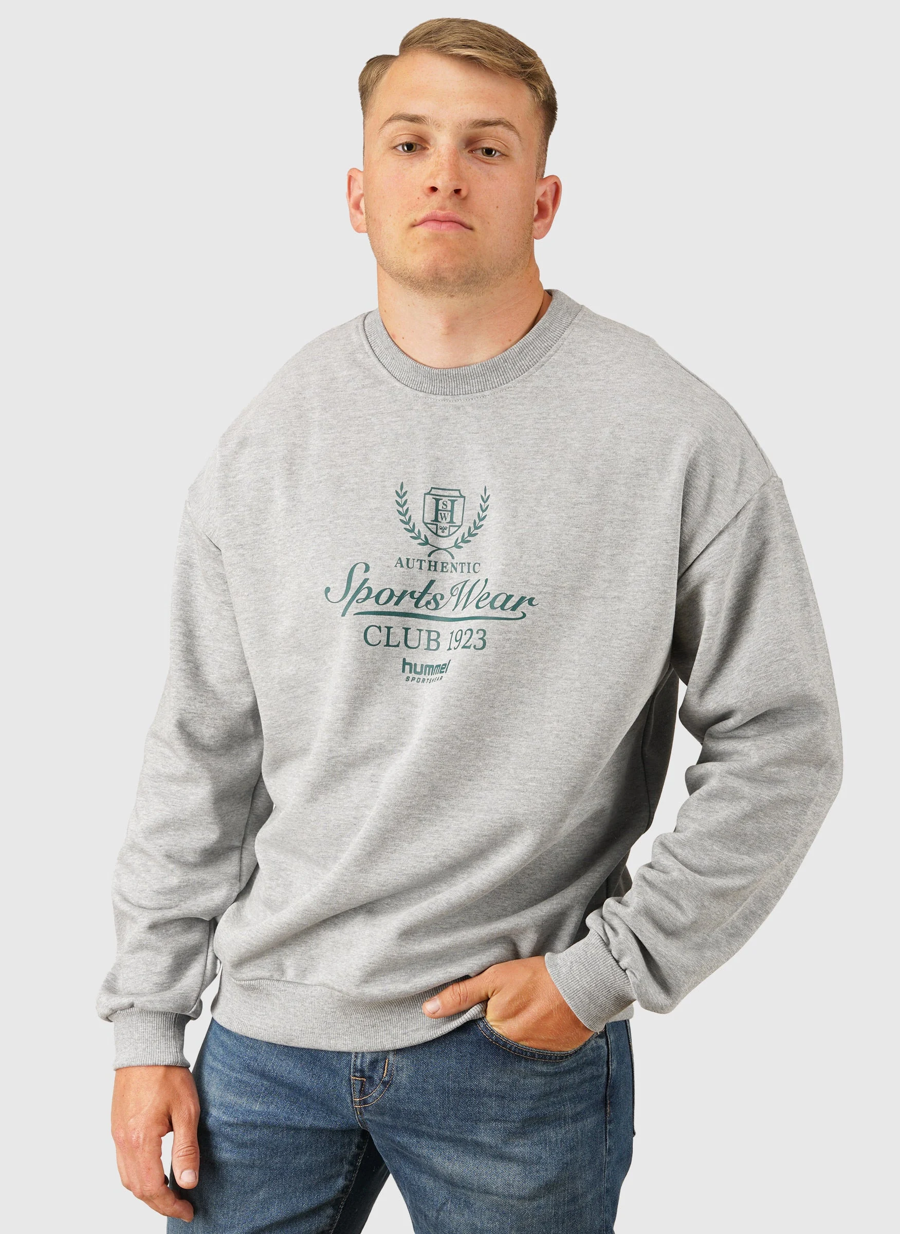 Loose Club Sportswear Sweatshirt - Grey