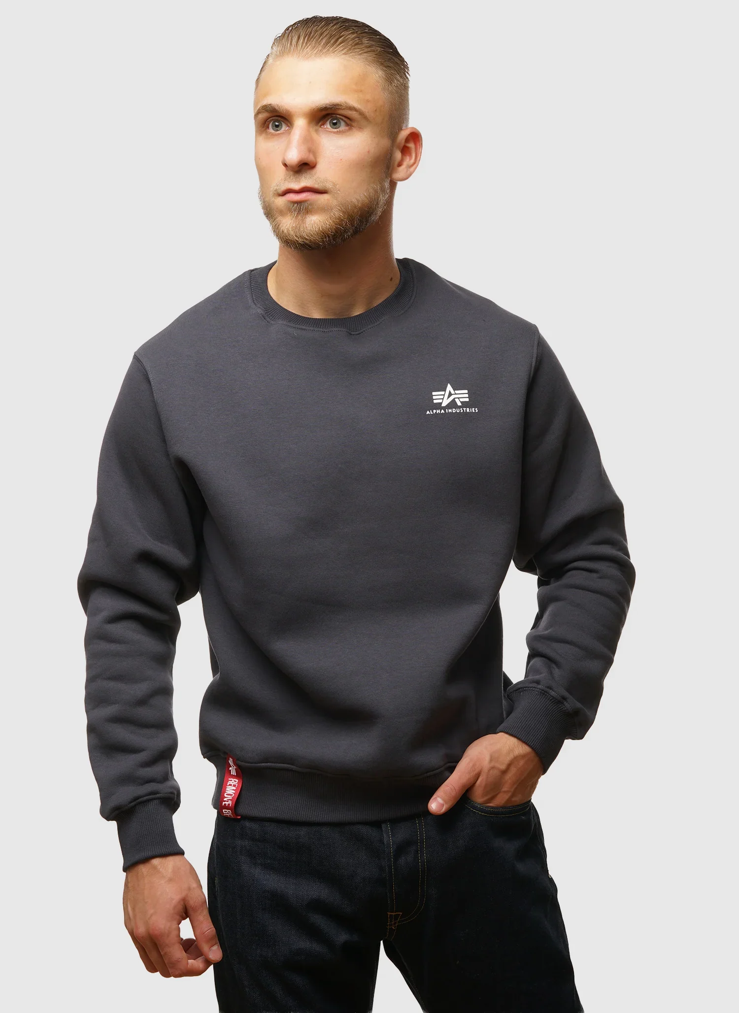 Basic Small Logo Sweatshirt - Navy